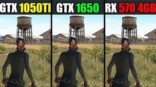 PUBG GTX 1050Ti vs. GTX 1650 vs. RX 570