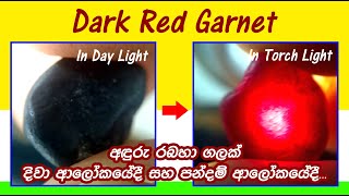 DARK RED GARNET ROUGH GEMSTONE | රබහා | රබස් | SAMEERA GEMS