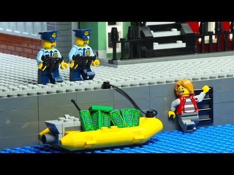 Lego City Bank Robbery Fail Shark Attack
