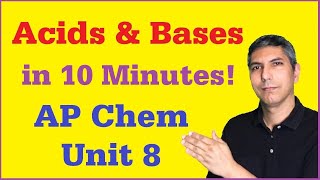 AP Chem - Unit 8 Review - Acids and Bases in 10 Minutes - 2023