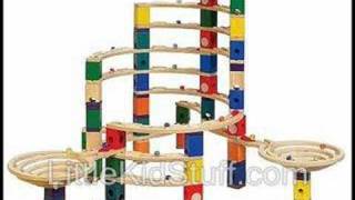 Quadrilla Marble Run Wood Building Block Toy Sets