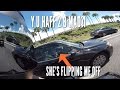 Multiple car crash, FLIPPED CAR! Road Rage @ Biker, Motorcycle near collision + Bad drivers! Multiple car crash, FLIPPED CAR! Road Rage @ Biker, Motorcycle near collision + Bad drivers!