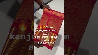 Celebrity pure kanjeevaram silk with 2gm pure gold zari#kanjeevaram#puresilk#viralvideo