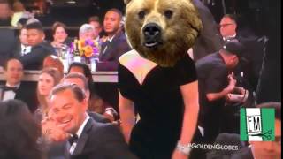 Leonardo DiCaprio vs Lady Gaga on Golden Globe 2016 - The Revenant Bear