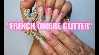 French ombré glitter