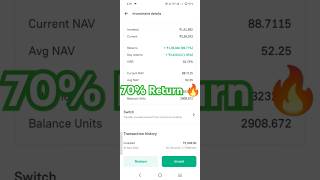 🚀🚀Parag Parikh flexi cap fund giving 70% Return🔥 Best flexi cap fund for 2024🔥 #shorts #ytshorts