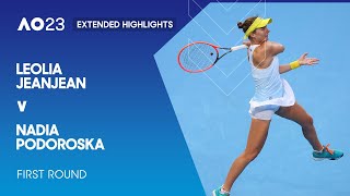 Leolia Jeanjean v Nadia Podoroska Extended Highlights | Australian Open 2023 First Round