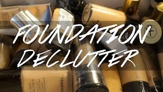 Foundation Declutter 2018 (Drugstore and High End!)