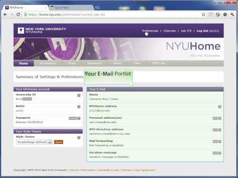 NYU Email Forwarding NYU Email Forwarding