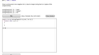 Java: CodingBat– Warmup-2– stringTimes