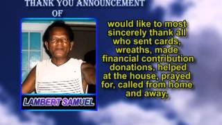 Lambert Samuel thank you