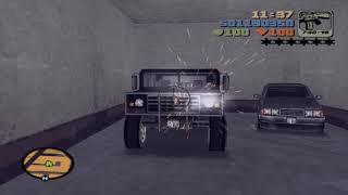 GTA III - Converting the Bulletproof Patriot into Damage Proof with the Car Crusher Glitch