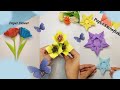 paper origami ideas 🌷✨beautiful ideas /flowers / starts  / saika 's creation