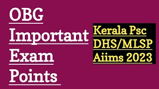 OBG/Important Midwifery Exam Points For DHS/AIIMS Nursing Officer/Nurse Queen App classes
