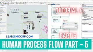 People Process Flow | Process flow tutorial | Flexsim Tutorial | Process flow modelling | Part 5
