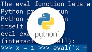 What does Python's eval() do?