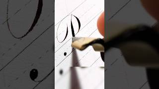 Letter P in calligraphy| copperplate calligraphy #shorts #copperplate #art #calligraphy #letter