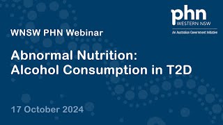 WNSW PHN: Abnormal Nutrition: Alcohol Consumption in T2D