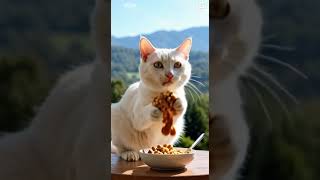 VIRAL ❗❗SEEKOR KUCING MAKAN DENGAN TANGANNYA ❗❗#shorts #kucing #shortviral #cat #catlover #catvideos