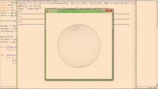 3 Dimensional sphere in python moving along the 3 axis