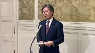 2021年3月17日　安住国対委員長　自民党森山国対委員長との会談後ぶら下がり