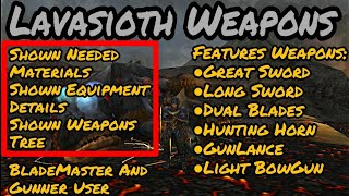 |[MHFU]| Lavasioth Weapons