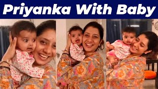 VJ Priyanka Deshpande With Cute Baby Dance | Vijay Tv Priyanka Daughter