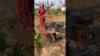 घर में माता बहने भी चला सकते है इस पॉवर टिलर को Power Tiller weeder farming Agriculture kheti tracto