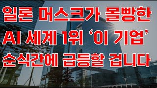 [상한가] 일론 머스크가 몰빵한 AI 세계 1위 '이 기업' 순식간에 급등할 겁니다![한미반도체, 제주반도체,12월주식전망, AI관련주, AI주식, 2025년주식전망]