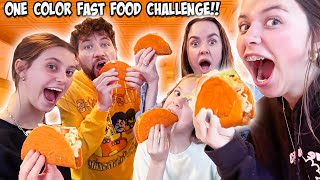 Eating only ONE COLOR Fast Food CHALLENGE!!