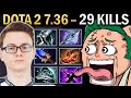 Pudge Gameplay Miracle with 29 Kills and Windwaker - Dota 7.36