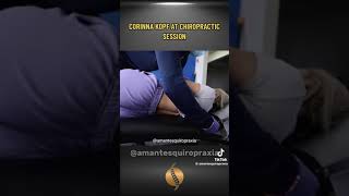 CORINNA KOPF ADJUSTED AT CHIROPRACTER