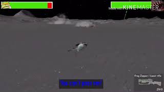Frog Legs vs Giant Moon Worm with healthbars
