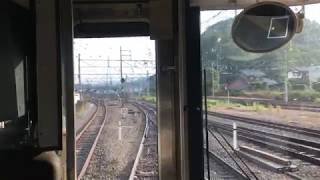 北陸本線　米原～坂田　521系の前面展望　Hokuriku Main Line, Maibara Station to Sakata Station　(2019.8)