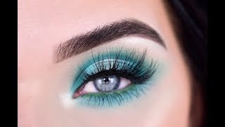 VIOLET VOSS FLAMINGO EYESHADOW PALETTE | Teal Eye Makeup Tutorial