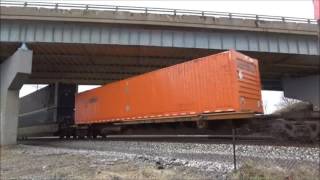 CSX Q010-19 Roaring Under 615 Bridge - 60MPH - CSX YN3b ES44AH #3150 \u0026 2 GEVO's - Mentor OH