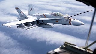 Marine Corps F/A-18 Hornet Aerial Refuel