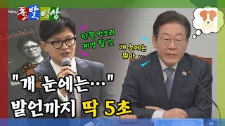 [돌발영상] 제대로 붙은 한동훈과 이재명…눈에는 눈, \