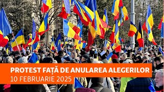 Protest în Piața Victoriei față de anularea alegerilor prezidențiale din 2024