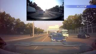 車CAM直擊 - 元朗公路 三車串燒 Tesla眼明手快有運仔走得甩