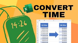 Time Conversion in Excel: 12 to 24 Hour with TEXT / TimeValue Function & Cell formatting