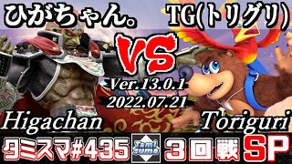 【スマブラSP】タミスマSP435 3回戦 ひがちゃん。(ガノンドロフ) VS TG(トリグリ)(バンジョー＆カズーイ) - オンライン大会