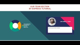 OUR TEAM SECTION | HTML5 CSS3 & JAVASCRIPT