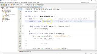 Java Identifiers Tutorial