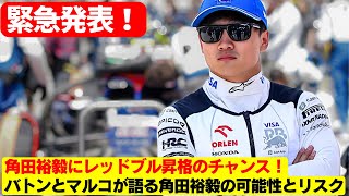 フェルスタッペンの新相棒候補！バトンが指名した“次世代のスター”角田裕毅の運命は？レッドブルの“2番手”争い激化！角田裕毅がフェルスタッペンの隣に立つ日が来る!?