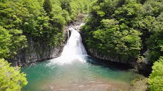 【ドローン映像】 秋田県由利本荘市 法体の滝・菜の花畑・花立牧場・鳥海山 2018.5.21