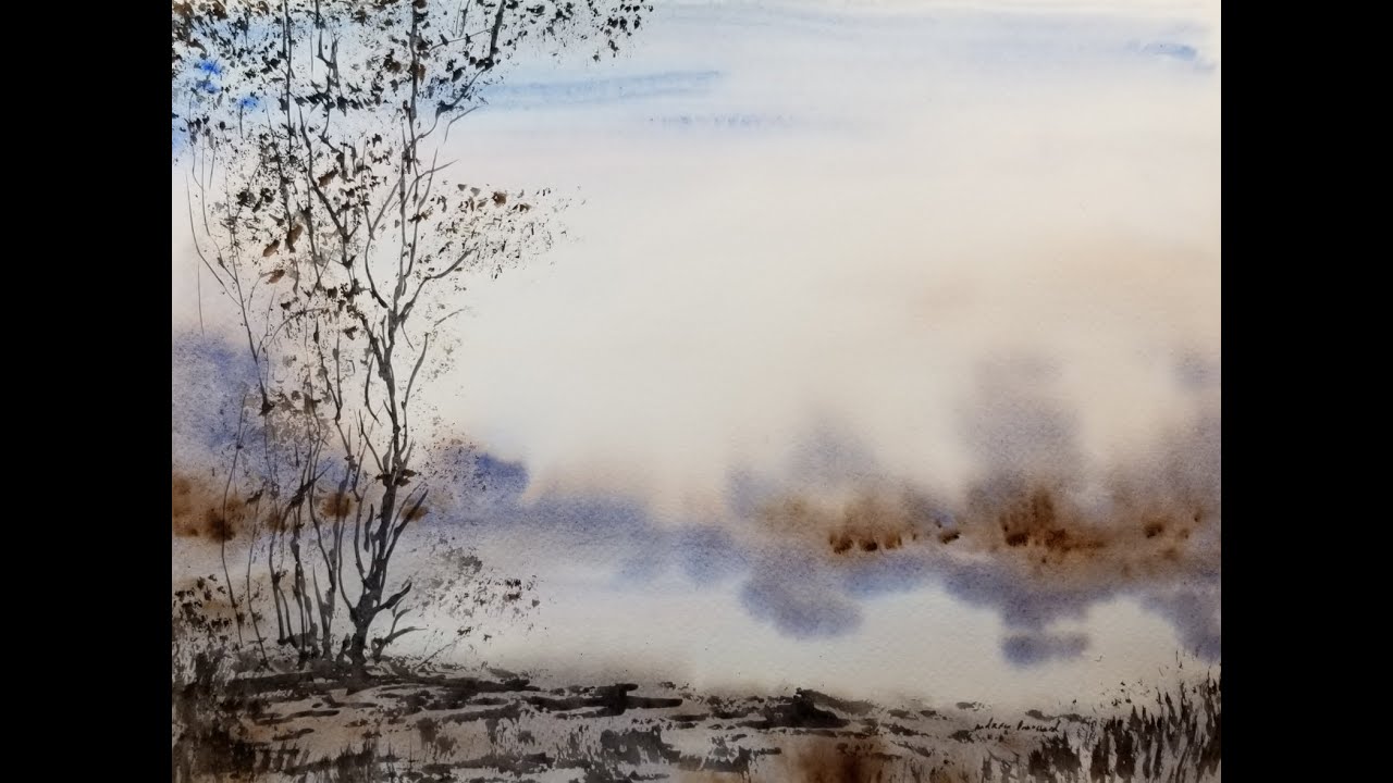 352) Beginner Watercolor Landscape Tutorial: Super Easy + Fast ...