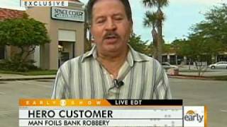 Customer Foils Bank Robbery