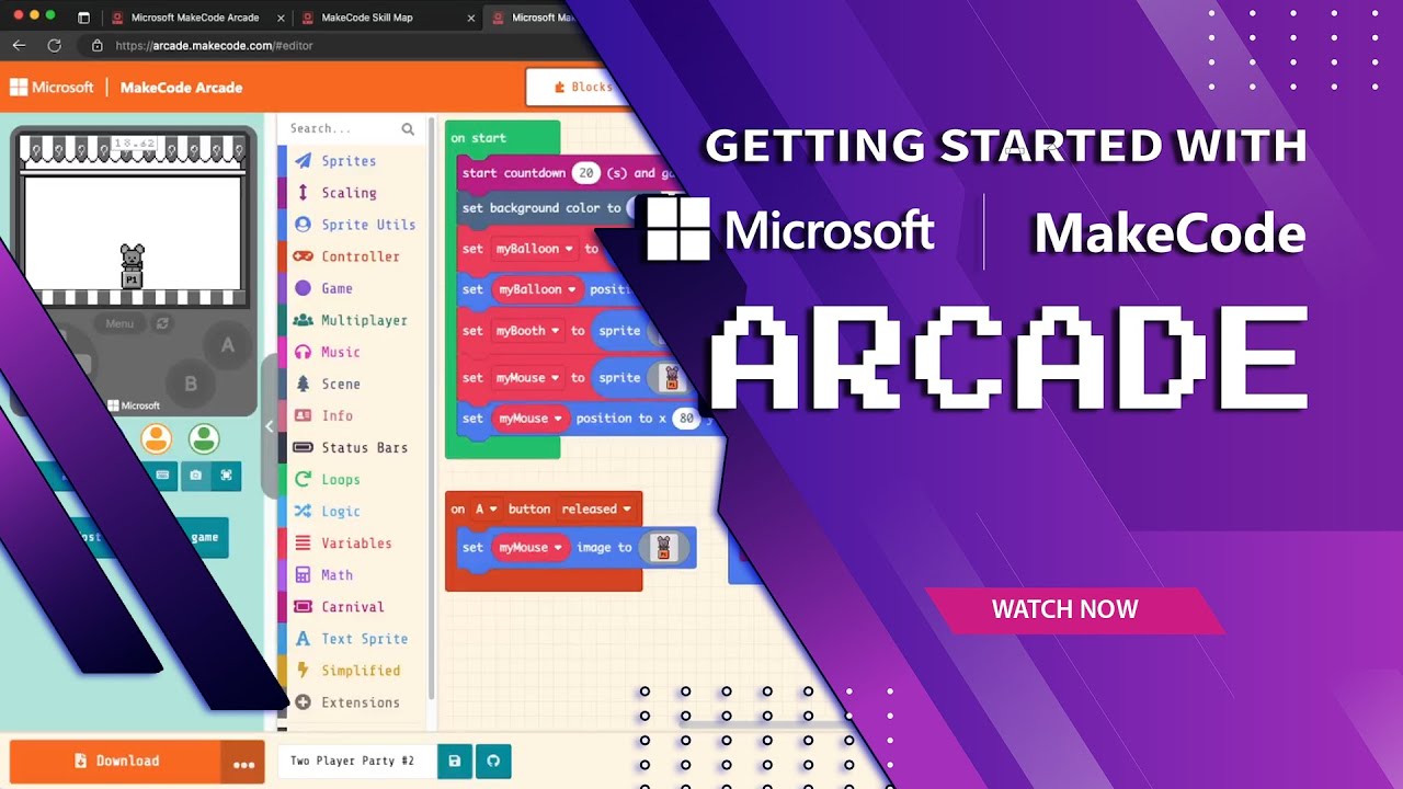 Getting Started With Microsoft MakeCode Arcade - YouTube