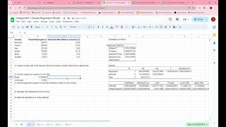Assignment 1 Simple Regression Model